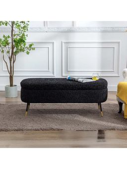 Doe Buck - Hilbert Storage Bench In Boucle Fabric