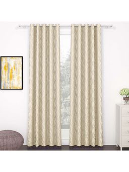Story@Home - 242 Cm (8 Ft) Long Door Polyester Blackout Abstract Curtains (Pack Of 2)