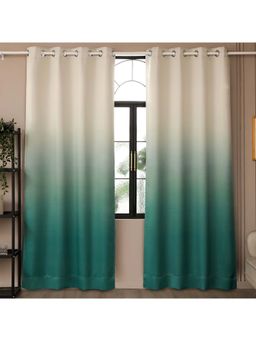 Story@Home - 242 Cm (8 Ft) Shower Polyester Blackout Solid Curtains (Pack Of 2)