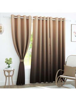 Story@Home - 242 Cm (8 Ft) Shower Polyester Blackout Solid Curtains (Pack Of 2)