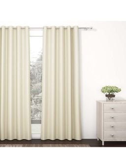 Story@Home - 242 Cm (8 Ft) Long Door Polyester, Silk Blackout Single Solid Curtain