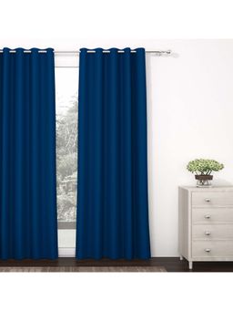 Story@Home - 242 Cm (8 Ft) Shower Polyester, Silk Blackout Single Solid Curtain