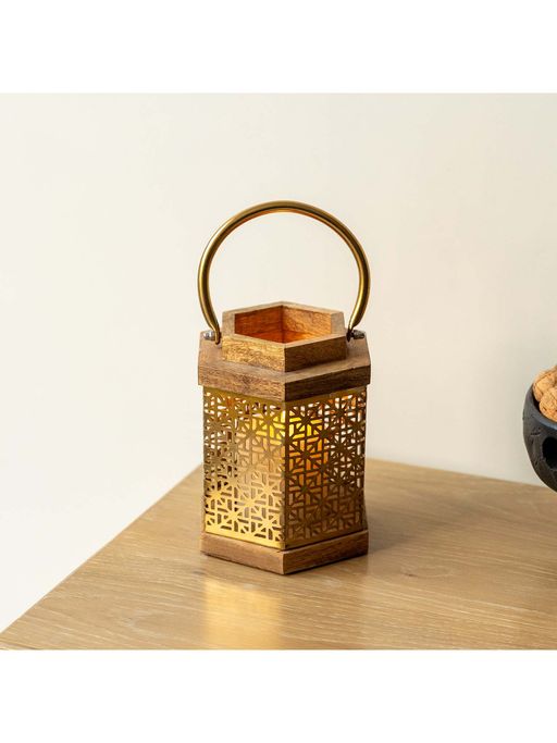 Logam Fez Hurricane Lantern (Gold)