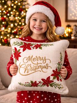 Little Surprise Box - Merry Christmas Big Size Beaded Christmas Pillow,