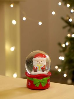 Little Surprise Box - Santa Holding A Gift Mini Colourful Led Dome, Christmas Table Decor