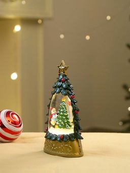 Little Surprise Box - Mini Green Tree Colourful Led Light Dome With Music Christmas Table Decor