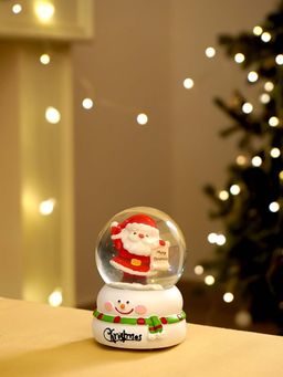 Little Surprise Box - Santa With Letter Colourful Led Dome On Snowman Base, Christmas Table Decor