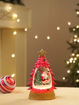 Little Surprise Box - Mini Red Tree Colourful Led Light Dome Music Christmas Table Decor