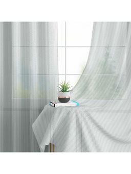 Story@Home - 152 Cm (5 Ft) Window Polyester Transparent Solid Curtains (Pack Of 2)