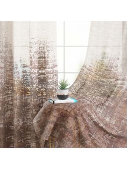 Story@Home - 152 Cm (5 Ft) Window Polyester Transparent Abstract Curtains (Pack Of 2)