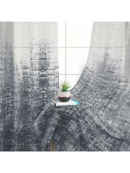 Story@Home - 152 Cm (5 Ft) Window Polyester Transparent Abstract Curtains (Pack Of 2)