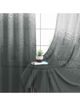 Story@Home - 152 Cm (5 Ft) Window Polyester Transparent Abstract Curtains (Pack Of 2)