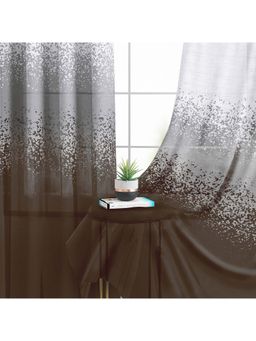 Story@Home - 152 Cm (5 Ft) Window Polyester Transparent Abstract Curtains (Pack Of 2)