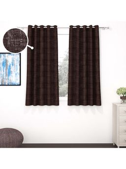 Story@Home - 152 Cm (5 Ft) Window Polyester, Silk Blackout Abstract Curtains (Pack Of 2)