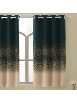 Story@Home - 152 Cm (5 Ft) Window Polyester Blackout Single Abstract Curtain