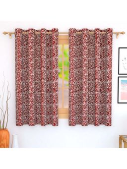 Story@Home - 152 Cm (5 Ft) Window Jacquard Room Darkening Single Abstract Curtain