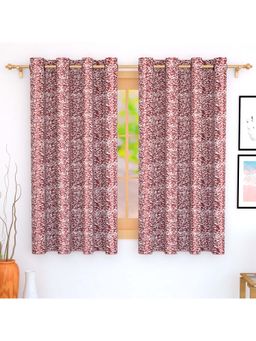 Story@Home - 152 Cm (5 Ft) Window Jacquard Room Darkening Single Abstract Curtain