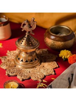 Ritualistic - Gold Konark Brass Loban Lamp Dhoop Holder
