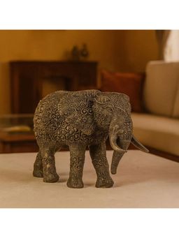 Acad Home - Gold Gajraj The Majestic Guardian Of Auspiciousness Sculpture