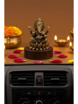 Ritualistic - Gold Pure Brass Ganapati Idol