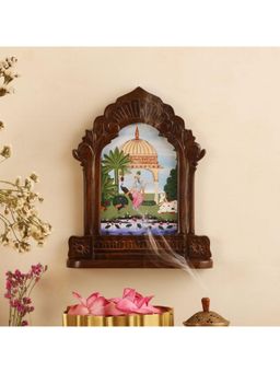 Ritualistic - Brown Premium Wooden Mandir for Home Wall Hanging