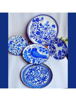 TheYUGO - Blue Holland Metal Wall Plates (Pack of 5)