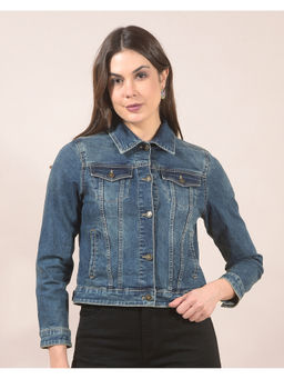 Cantabil - Blue Collar Neck Denim Jacket