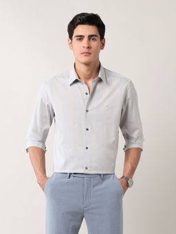 Arrow Newyork - Mens Grey Self Design Shirt