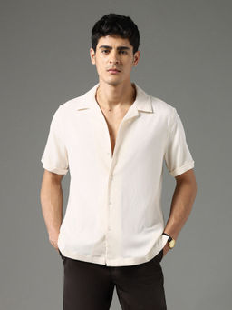 Arrow Newyork - Mens Beige Self Design Shirt