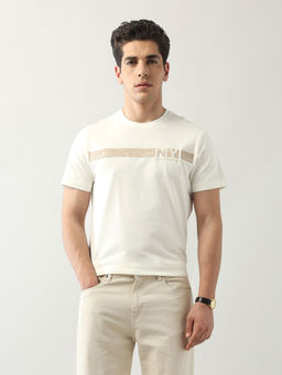 Arrow Newyork - Mens White Floral T-shirt