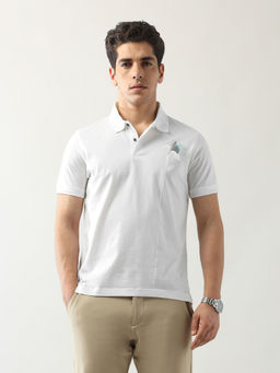 Arrow Newyork - Mens White Floral Polo T-shirt