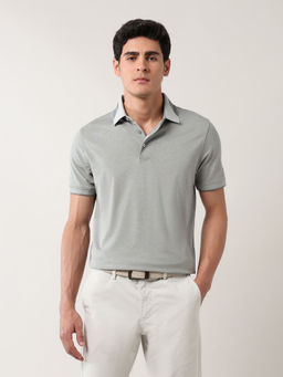 Arrow - Mens Grey Solid/Plain Polo T-shirt