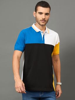 Club York - Men Black Polo neck T-Shirt