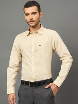 Club York - Men Beige collar neck Shirt