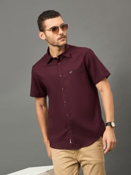 Club York - Men Wine collar neck Shirt