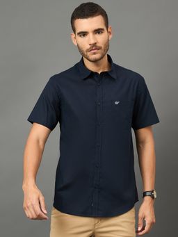 Club York - Men Navy collar neck Shirt