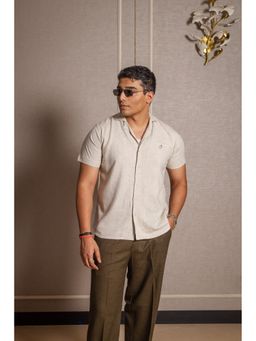 JAVINISHKA - Beige Linen Resort Shirt