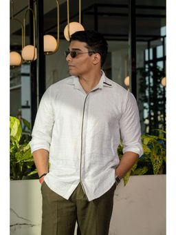 JAVINISHKA - The Detail Series - Men Designer Detailing White Shirt