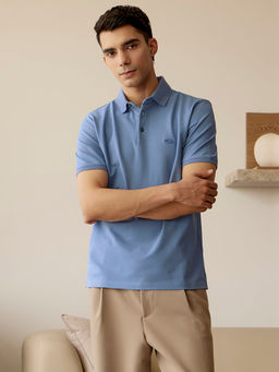 Andamen - Men Solid Cotton Melange Regular Fit Polo T-shirt (S)