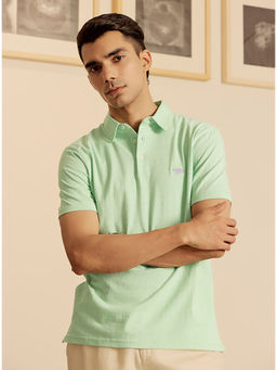 Andamen - Men Solid Cotton Melange Regular Fit Polo T-shirt (S)