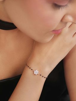 Zavya - Floral Essence Rose Gold Plated 925 Sterling Silver Bracelet