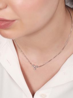 Zavya - Infinite Radiance Rhodium-Enchanted 925 Sterling Silver Necklace