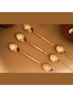 Amalfiee Ceramics - Kansa Premium Brass Gold Spoon set of 4