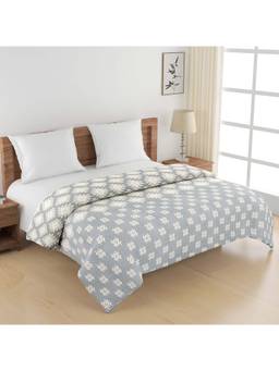 Swayam - Pure Cotton Double Bed Ac Comforter-Grey