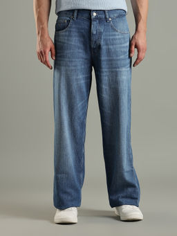 Tommy Hilfiger - Blue Light-Wash Loose Fit Mid Rise Jeans