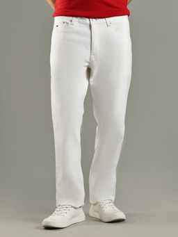 Tommy Hilfiger - White Slim Fit Mid Rise Jeans