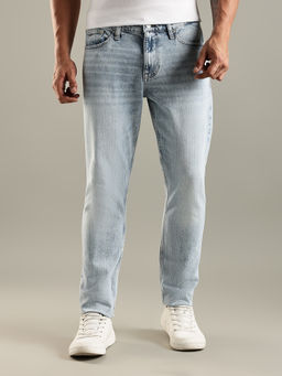 Tommy Hilfiger - Blue Heavy-Wash Slim Fit Mid Rise Jeans