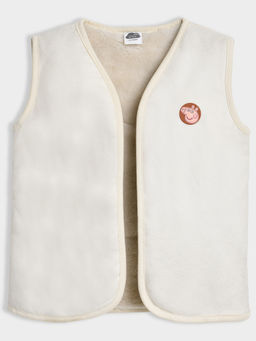 Mi Arcus - Cream Peppa Pig Patch Work Design Sleeveless Jacket (12-18 Months)