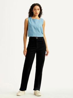 Levi's - Black Solid/Plain Straight Jeans