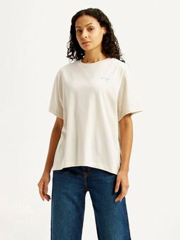 Levi's - Off White Graphic Half Sleeves T-Shirt
